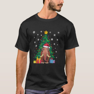 T-shirt Doux moche sapin de Noël éclaire la mammouth laine