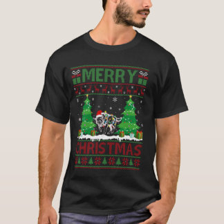 T-shirt Doux moche sapin de Noël éclat Loup moche Xma moch