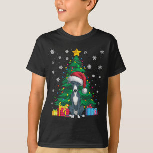 T-shirt Doux moche Xmas arbre léger italien Greyhound chie