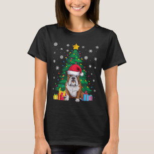 T-shirt Doux moche Xmas Tree Lights American Bulldog San