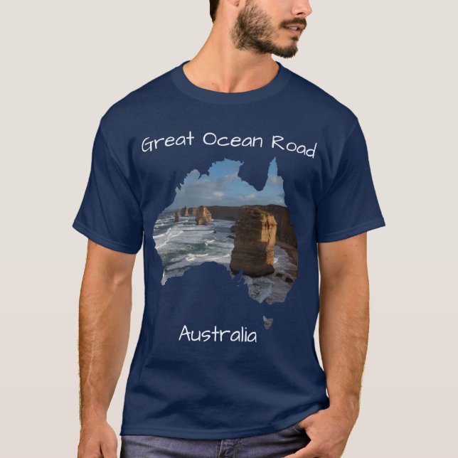 T-shirt Douze Apôtres Bleus Great Ocean Road Australie (Devant)