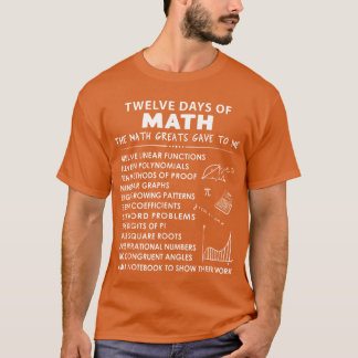 T-shirt douze jours de maths les grands de maths m'ont don