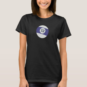 T-shirt Douze Numéro 12 Lucky Purple Ball Billiard Pool P