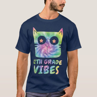 T-shirt Douzième 12e année Vibes mignonnes teinture Cat Ki