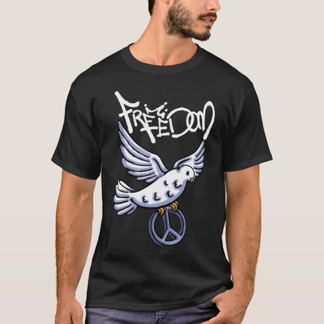 T-shirt Dove Holding Peace Symbol streetwear (Devant)