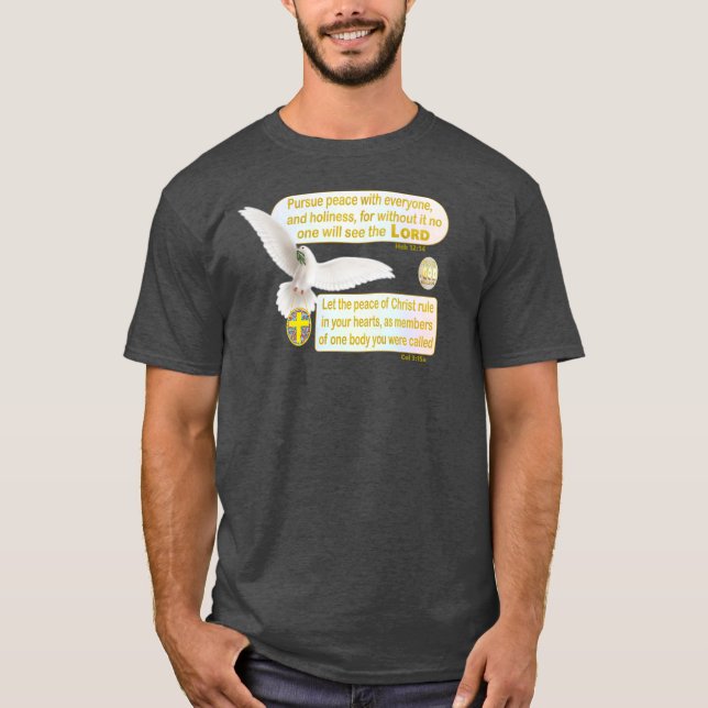 T-shirt Dove of Peace (avec URL web) (Devant)