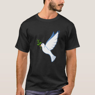 T-shirt Dove Peace Flying Olive Branche Symbole Ailes Oise