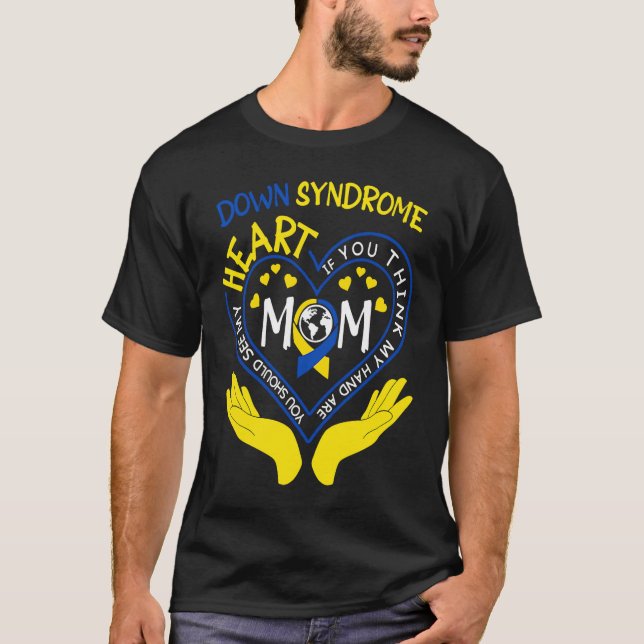T-shirt Down Syndrome Awareness Mom Family Women (Devant)