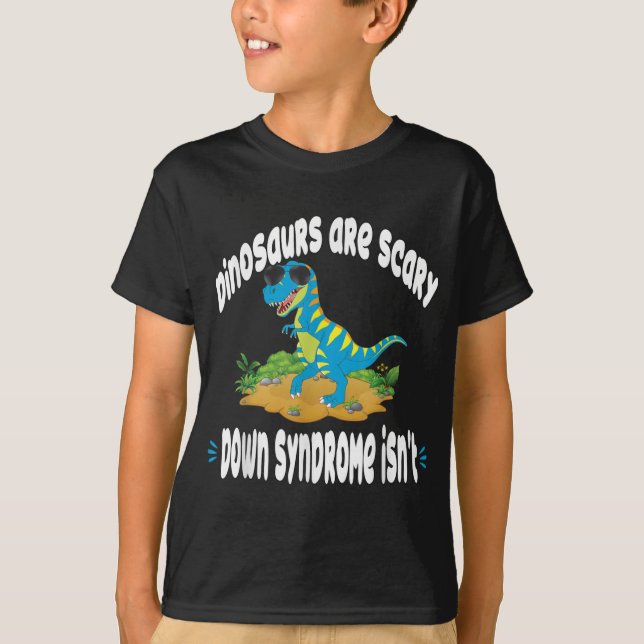 T-shirt Down Syndrome Awareness s Toddler Boys Girls Dinos (Devant)