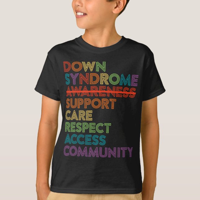 T-shirt Down Syndrome Sensibilisation Respect Access Advoc (Devant)