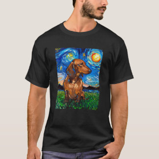 T-shirt Doxie Doxie Dachshund Doxie Starry Night Doing Bro