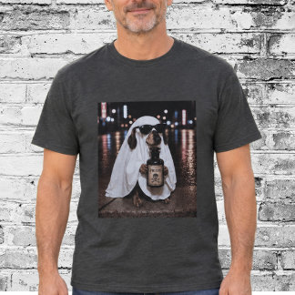 T-shirt Doxie Fantôme avec Lunettes de Soleil Papa Chien D