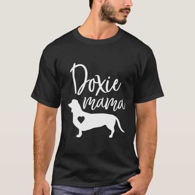 T-shirt Doxie Mama Dachshund Maman Funny Wiener Chien Cade (Devant)