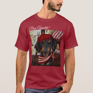 T-shirt Doxie noir et marron