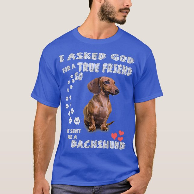 T-shirt Doxie Puppy Wiener Weenie Chien Maman Papa Miniatu (Devant)