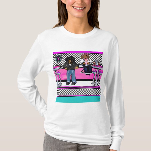 T-shirt Doxies Rock and Roll (Devant)