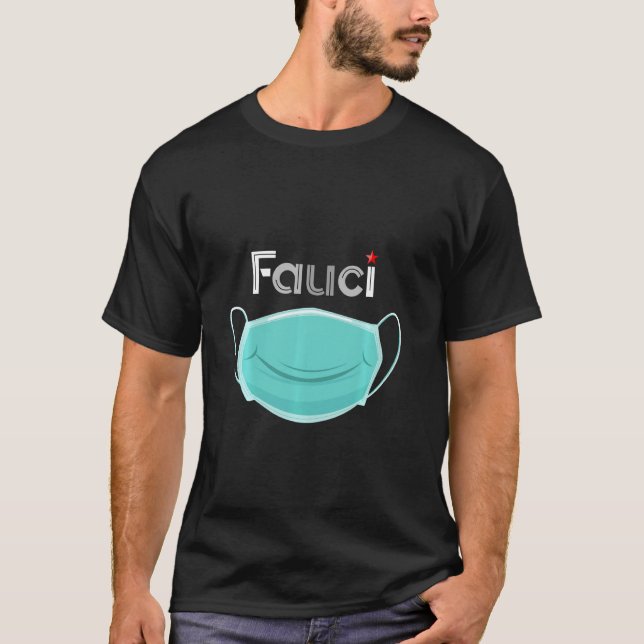 T-shirt Dr Anthony Fauci Masque Souriant Nous Aimons Fauci (Devant)