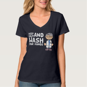 T-shirt Dr Fauci   Gardez le calme et lavez vos mains   Co