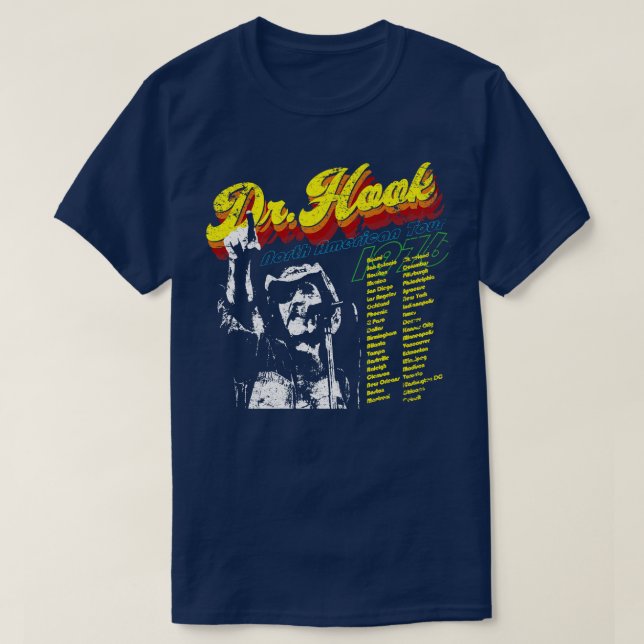 T-shirt Dr Hook, tournée nord-américaine (Design devant)