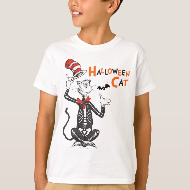 T-shirt Dr. Seuss | Chat Chapeauté Halloween (Devant)