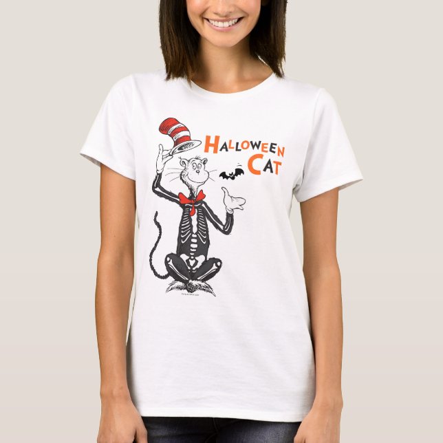 T-shirt Dr. Seuss | Chat Chapeauté Halloween (Devant)