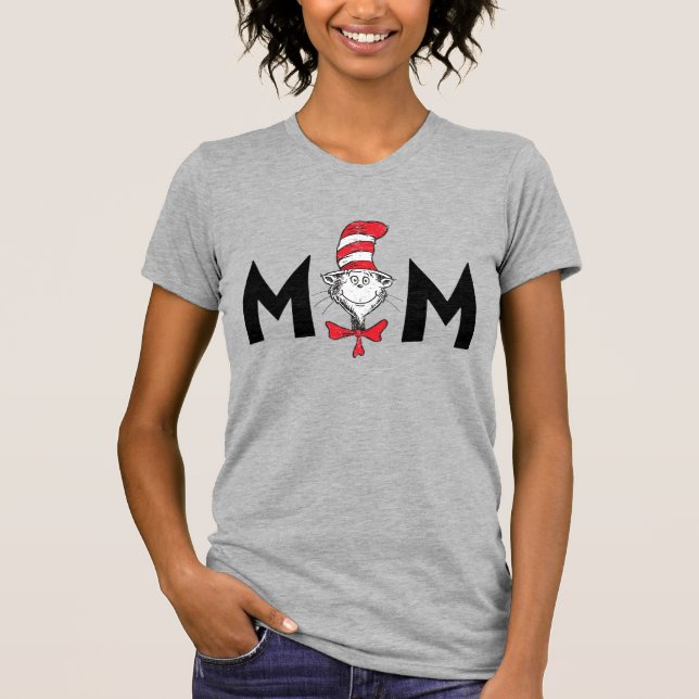 T-shirt Dr. Seuss Chat dans la maman Casquette (Devant)