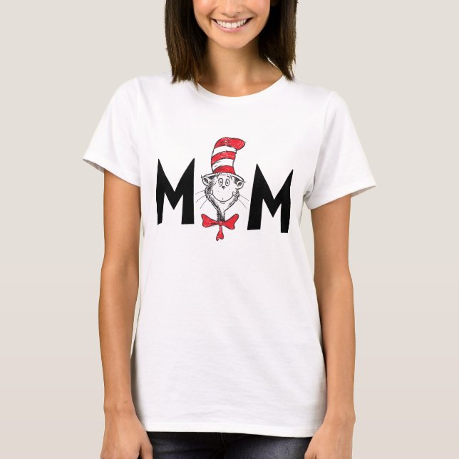 T-shirt Dr. Seuss Chat dans la maman Casquette (Devant)