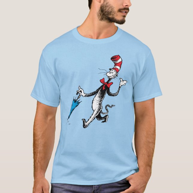 T-shirt Dr Seuss | Chat dans la marche des parapluies Casq (Devant)