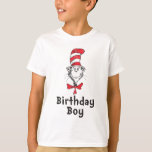 T-shirt Dr. Seuss Chat dans le Casquette Birthday Boy<br><div class="desc">Habille ton enfant dans ce mignon chat Dr Seuss dans la chemise Casquette "Birthday Boy".</div>