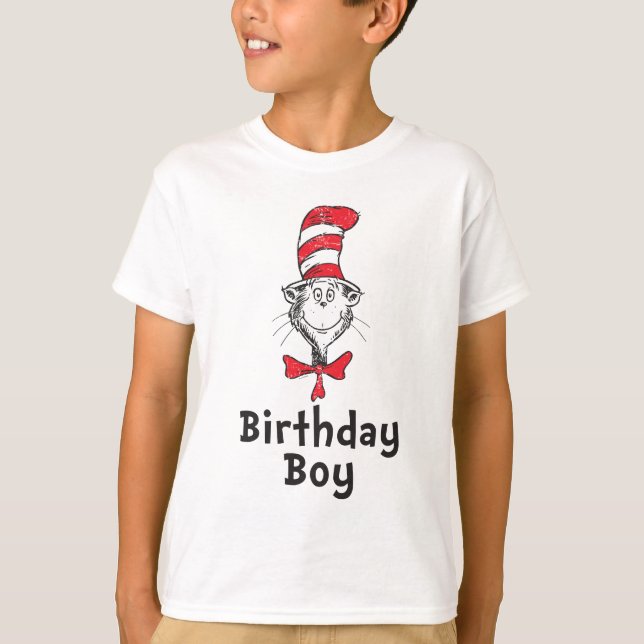 T-shirt Dr. Seuss Chat dans le Chapeau Garçon d'anniversai (Devant)