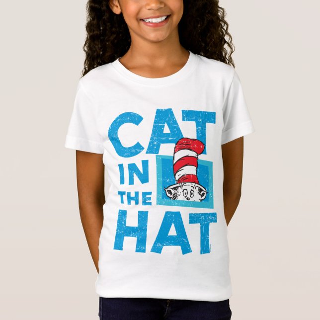 T-Shirt Dr Seuss | Chat dans le logo du Casquette (Devant)