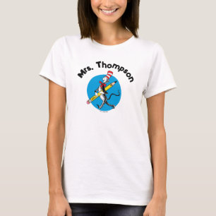 T-shirt Dr Seuss Chat dans le nom personnalisé du Casque