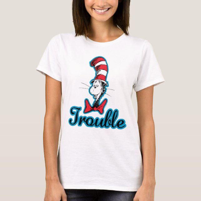 T-shirt Dr Seuss | Chat dans le problème du Casquette (Devant)