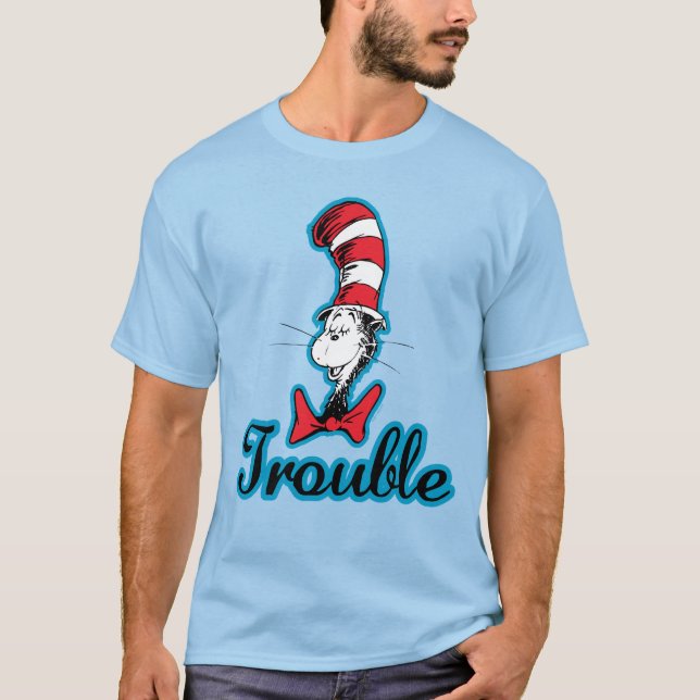 T-shirt Dr Seuss | Chat dans le problème du Casquette (Devant)