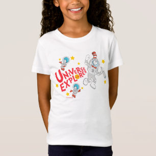 T-Shirt Dr Seuss Chat dans l'Explorateur d'univers Casqu