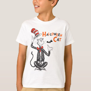T-shirt Dr Seuss   Chat d'Halloween en Casquette