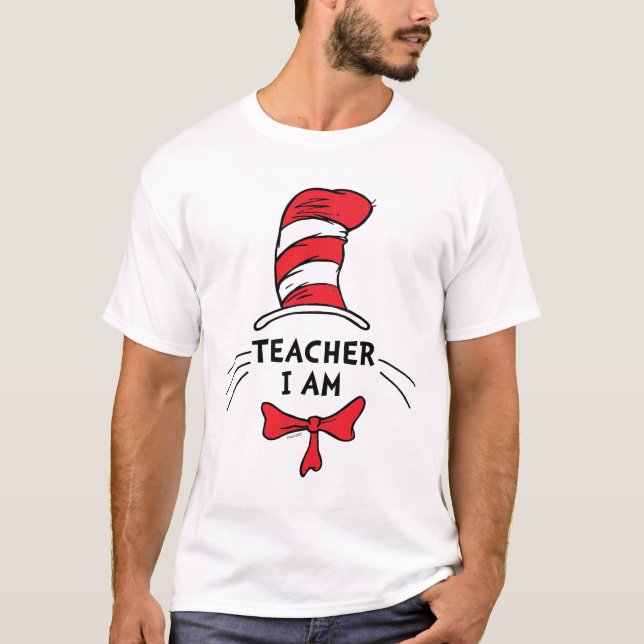 T-shirt Dr Seuss | Chat en Casquette - Enseignant Je suis (Devant)