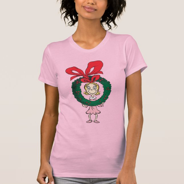 T-shirt Dr Seuss | Cindy-Lou Who - Wreath (Devant)