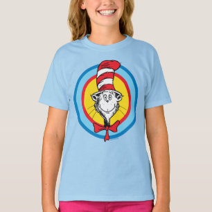 T-shirt Dr. Seuss   Graphisme de tête de Chat dans le Chap