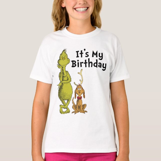 T-shirt Dr. Seuss | Grinch Anniversaire d'hiver (Devant)
