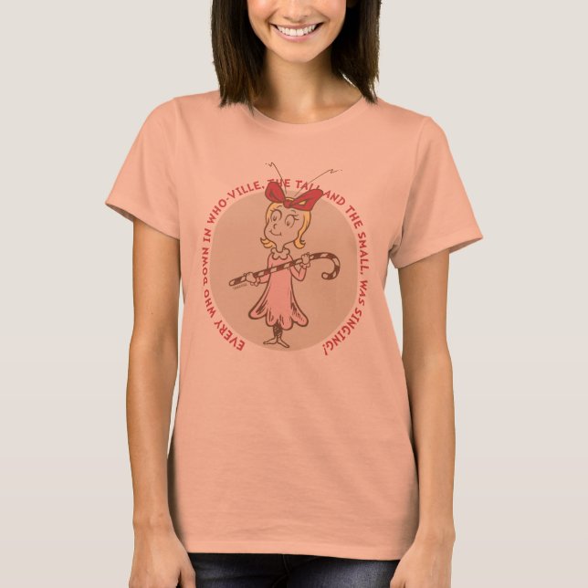 T-shirt Dr Seuss | Grinch | Cindy-Lou Qui - Mignonne Quot (Devant)