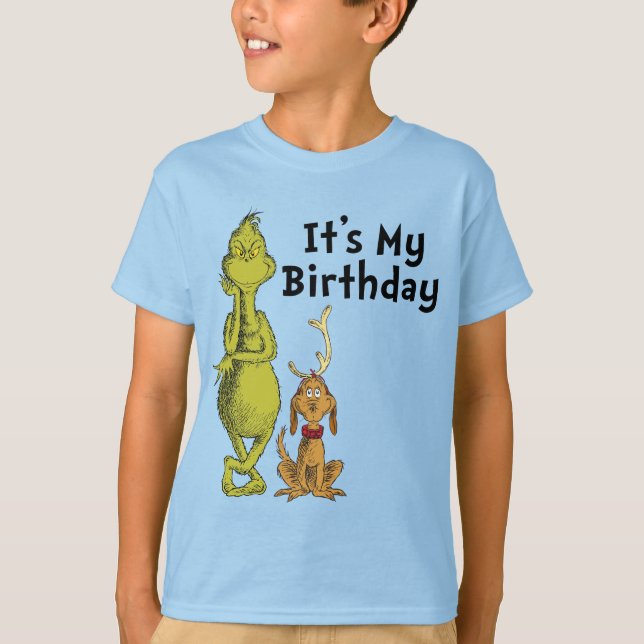 T-shirt Dr Seuss | Grinch Winter Birday (Devant)