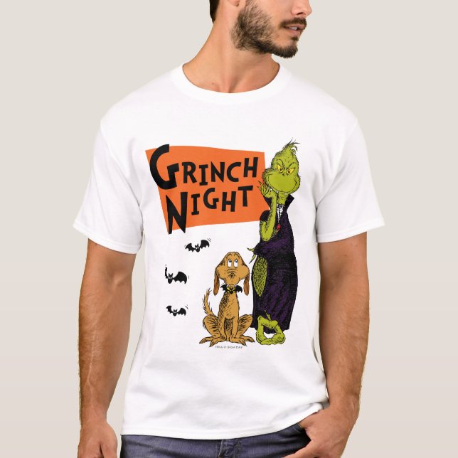 T-shirt Dr Seuss | Hallowen Grinch Night Graphic (Devant)