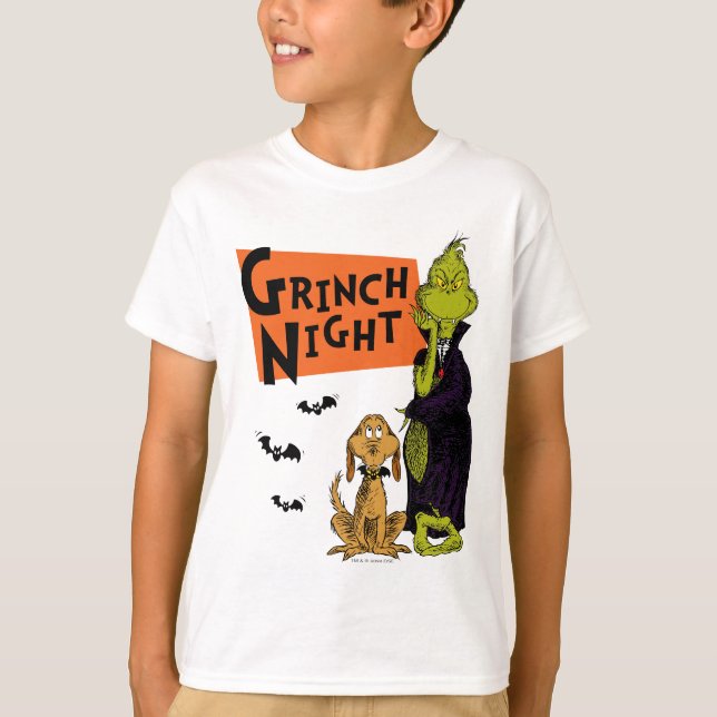 T-shirt Dr Seuss | Hallowen Grinch Night Graphic (Devant)