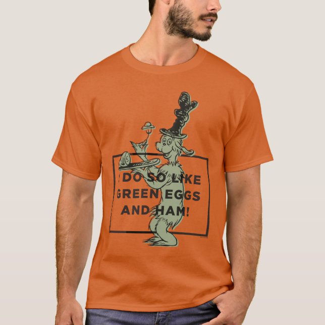 T-shirt Dr Seuss | J'aime les oeufs verts et le jambon (Devant)