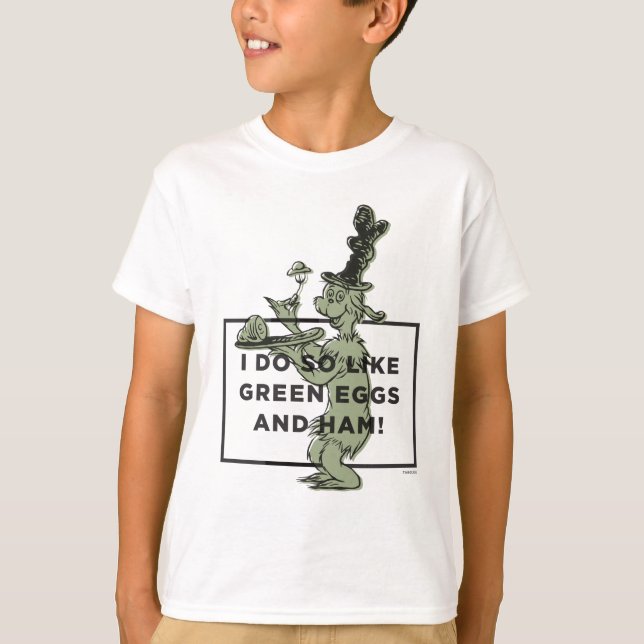 T-shirt Dr Seuss | J'aime les oeufs verts et le jambon (Devant)