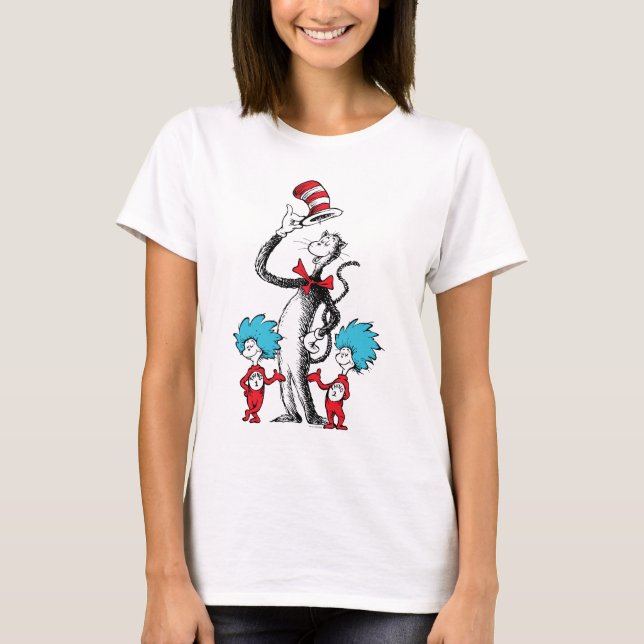 T-shirt Dr. Seuss | Le Chat Chapeauté, Chose Un et Chose D (Devant)