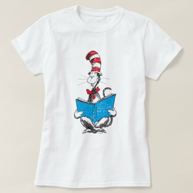 T-shirt Dr. Seuss | Le Chat dans le Chapeau - Lecture (Design devant)