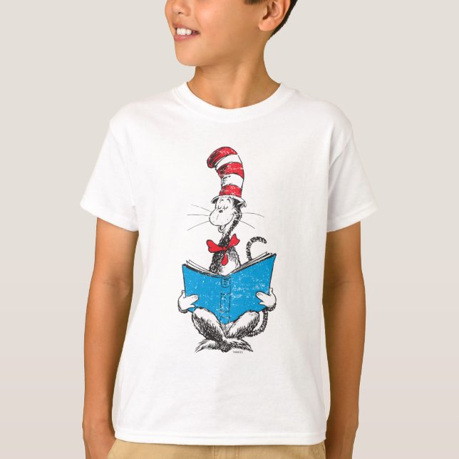 T-shirt Dr. Seuss | Le Chat dans le Chapeau - Lecture (Devant)