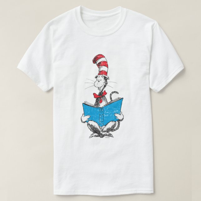 T-shirt Dr. Seuss | Le Chat dans le Chapeau - Lecture (Design devant)